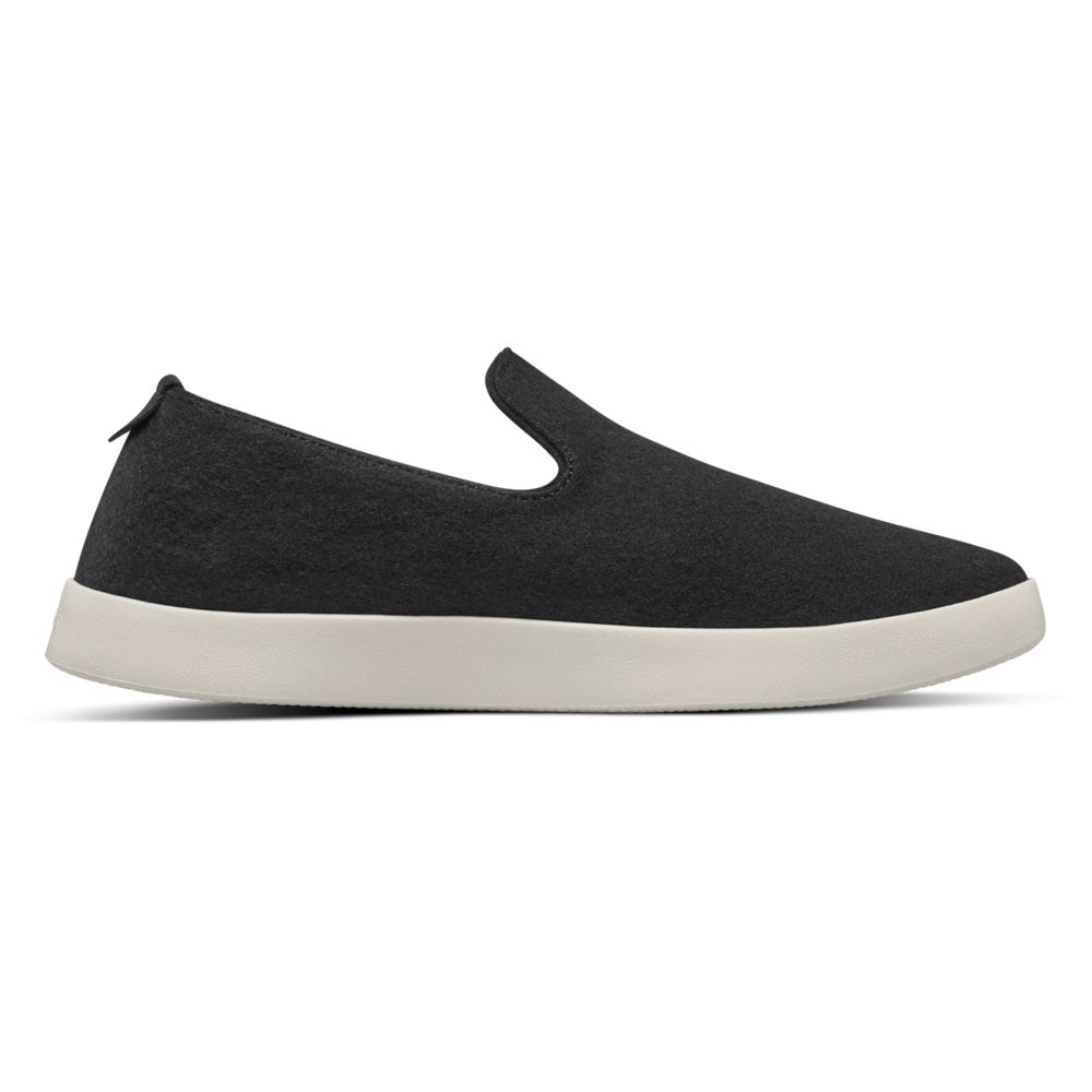 Allbirds Men\'s Slip-Ons Black - Wool Loungers - 08369NSOM